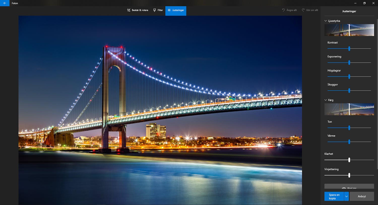 Foton i Windows gratis bildbehandling i Windows